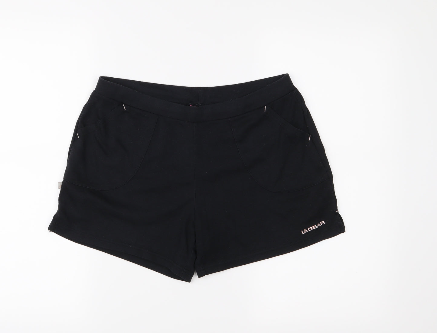 LA Gear Womens Black   Sweat Shorts Size 14