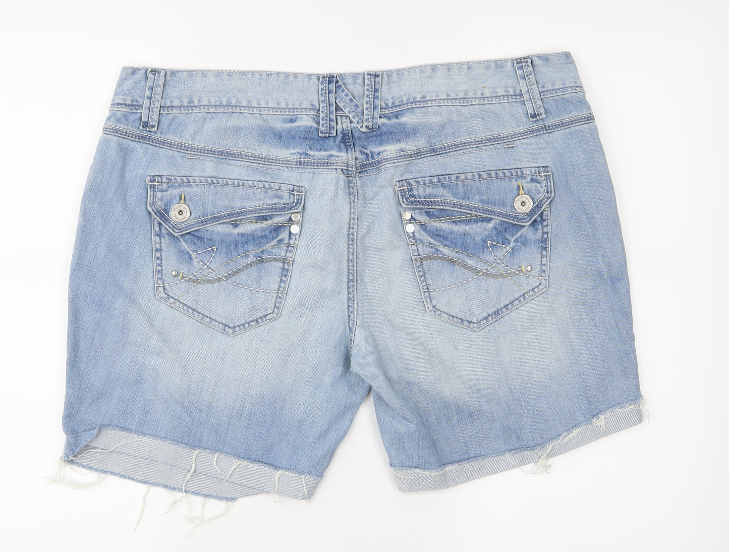 House of Denim Womens Blue   Boyfriend Shorts Size 18