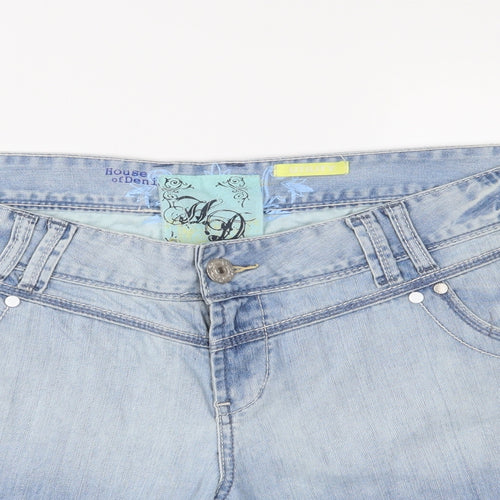 House of Denim Womens Blue   Boyfriend Shorts Size 18