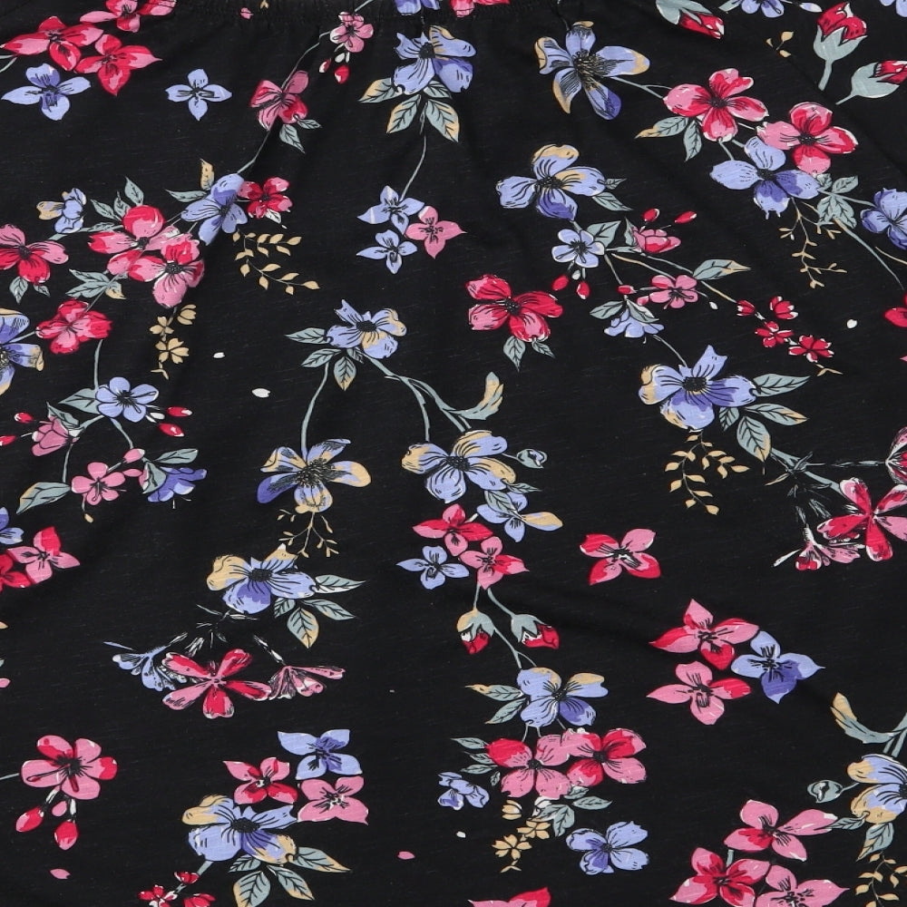 George Womens Black Floral  Basic Blouse Size 20