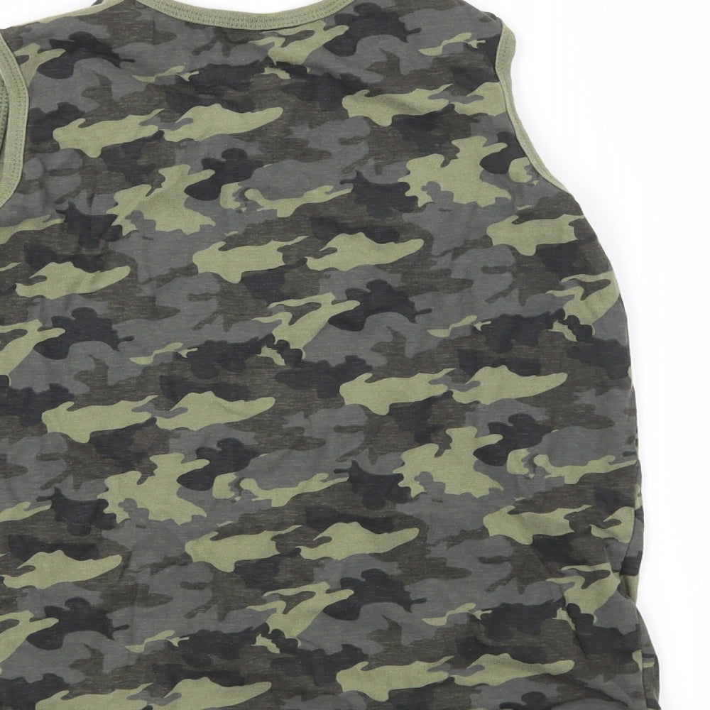 Primark Boys Green Camouflage  Basic Tank Size 9-10 Years