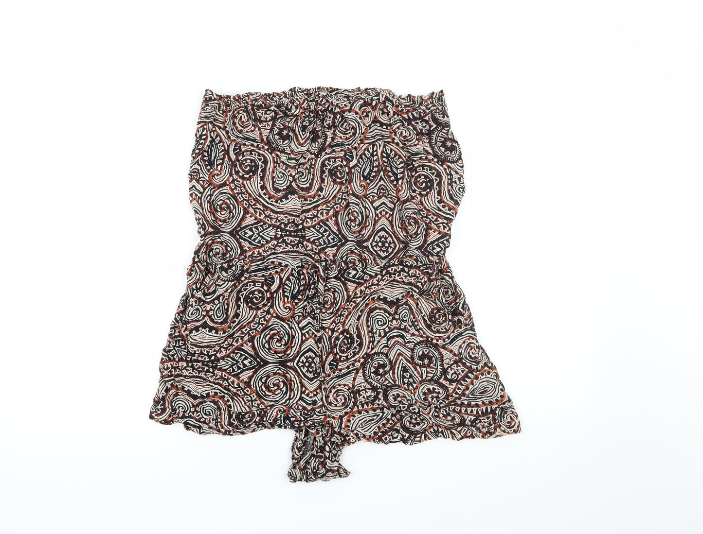 New Look Womens Brown Geometric  Playsuit One-Piece Size 10