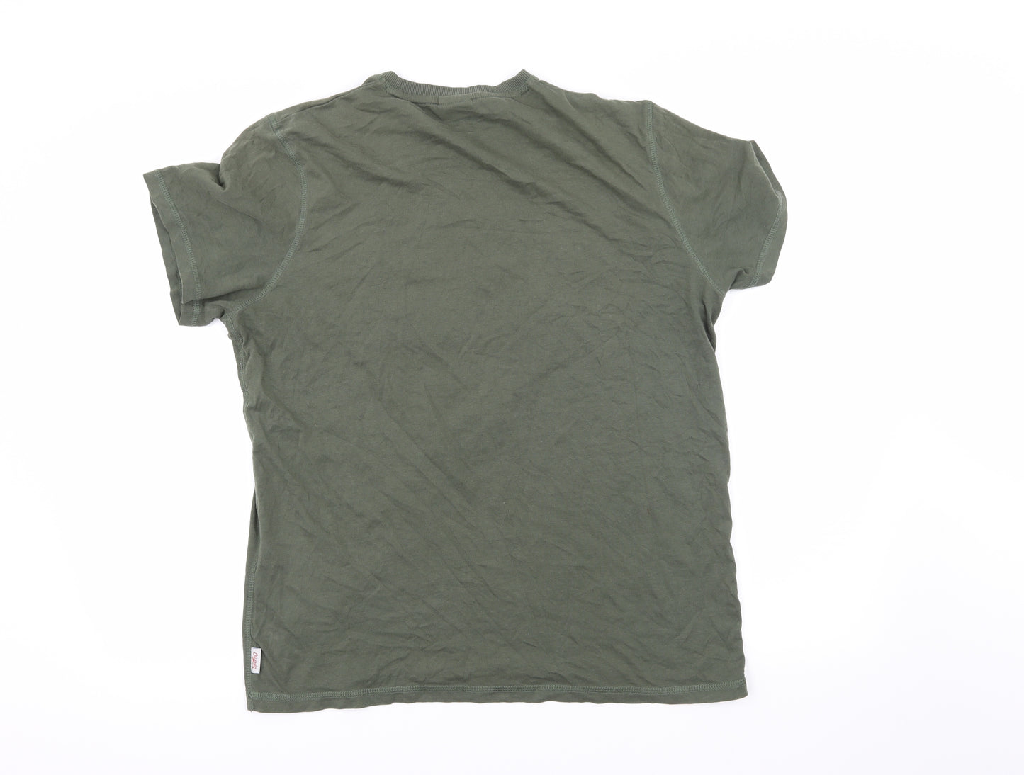 JACK & JONES Mens Green    T-Shirt Size M  - graphic