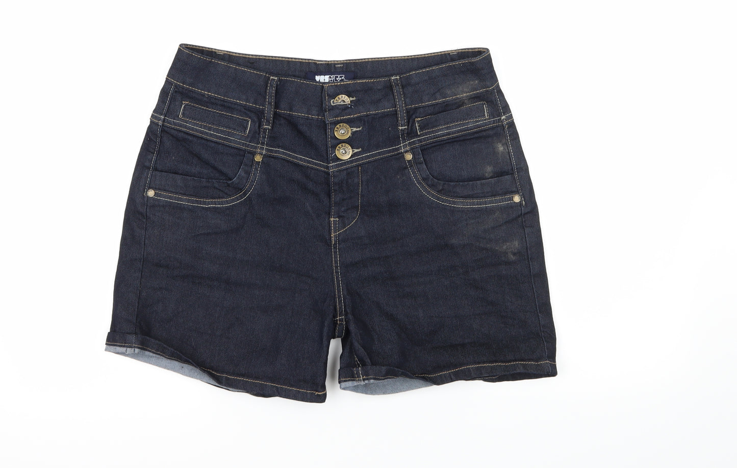 New Look Womens Blue  Denim Mom Shorts Size 14