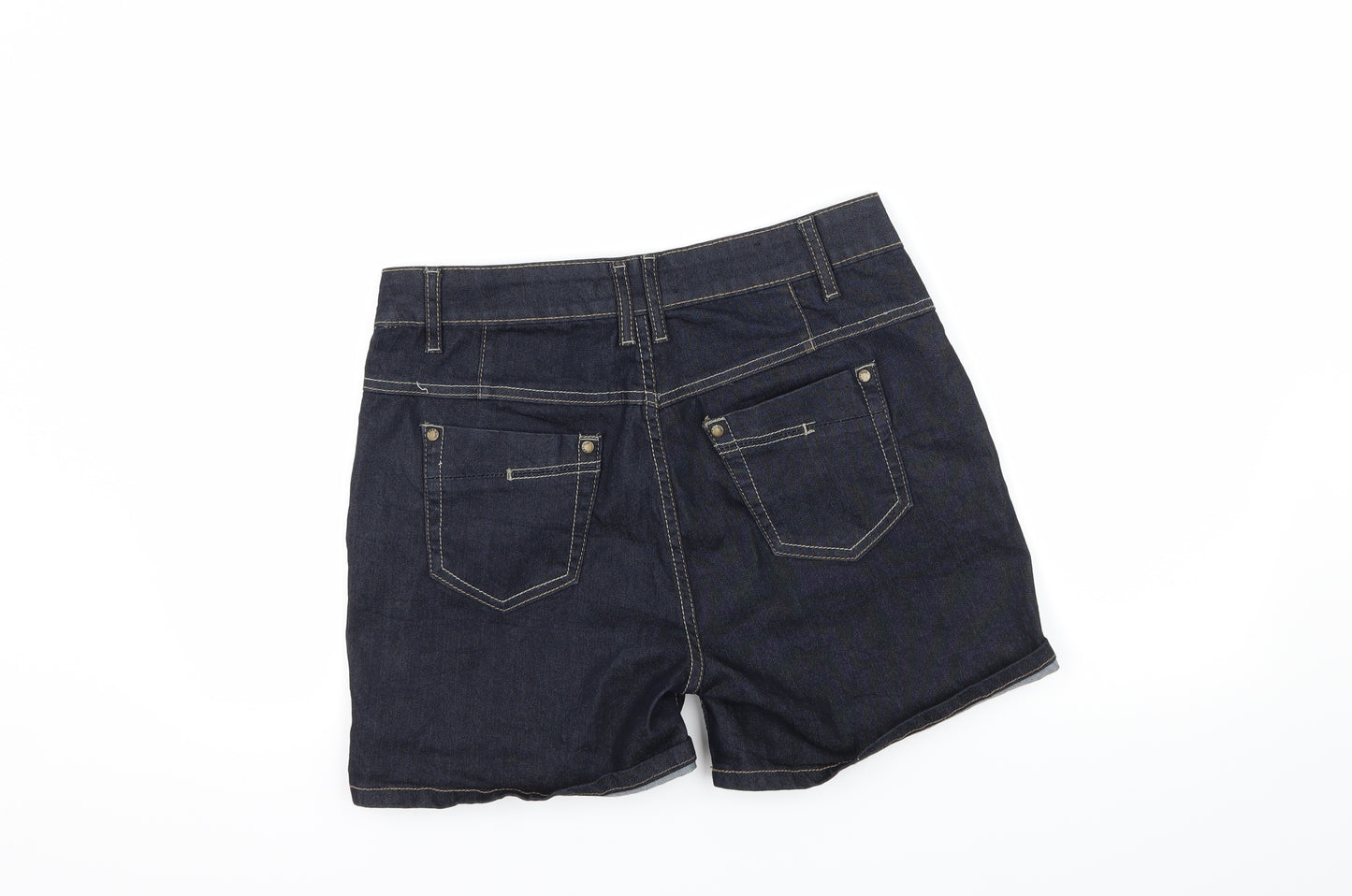 New Look Womens Blue  Denim Mom Shorts Size 14