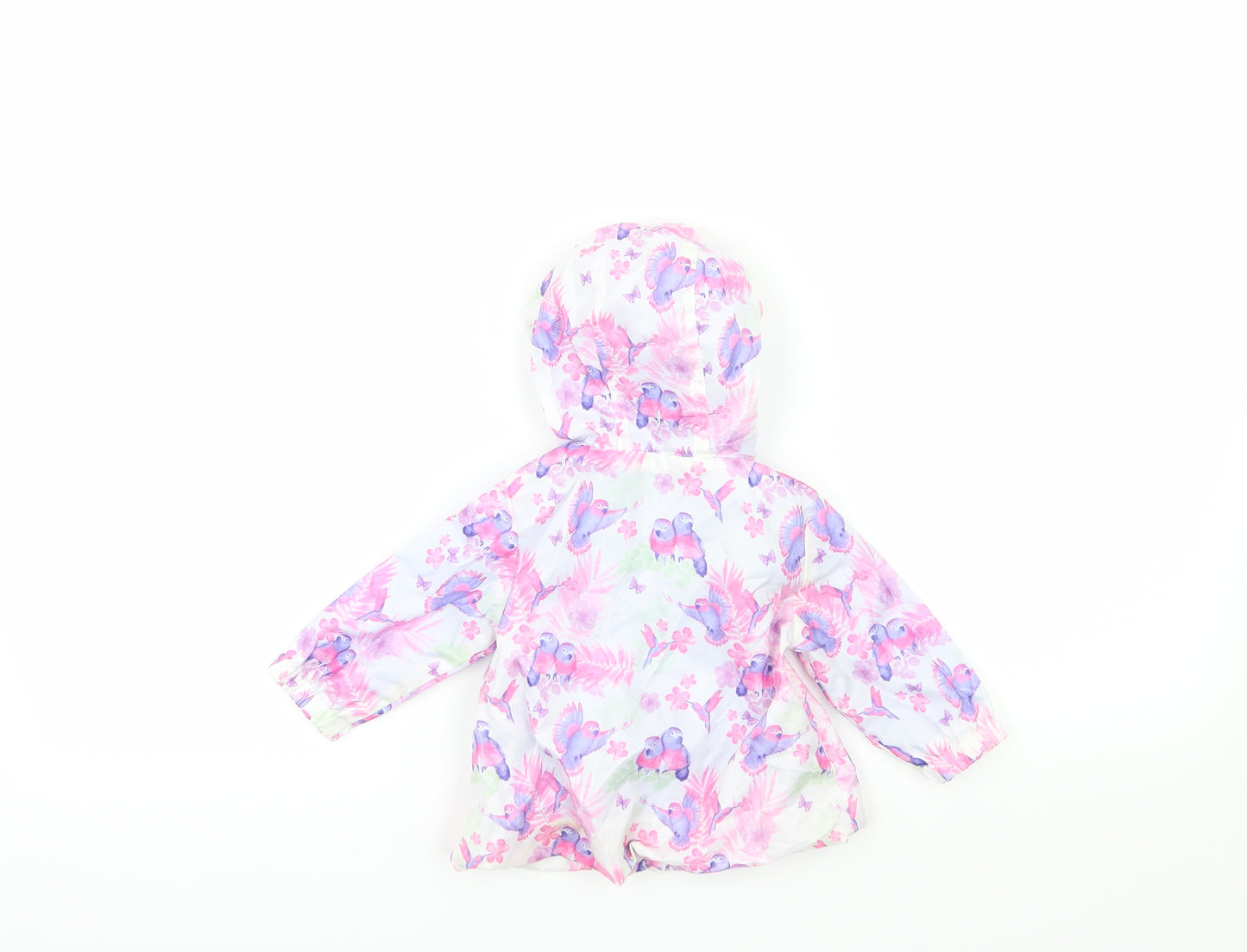 TU Girls White Floral  Rain Coat Coat Size 0-3 Months