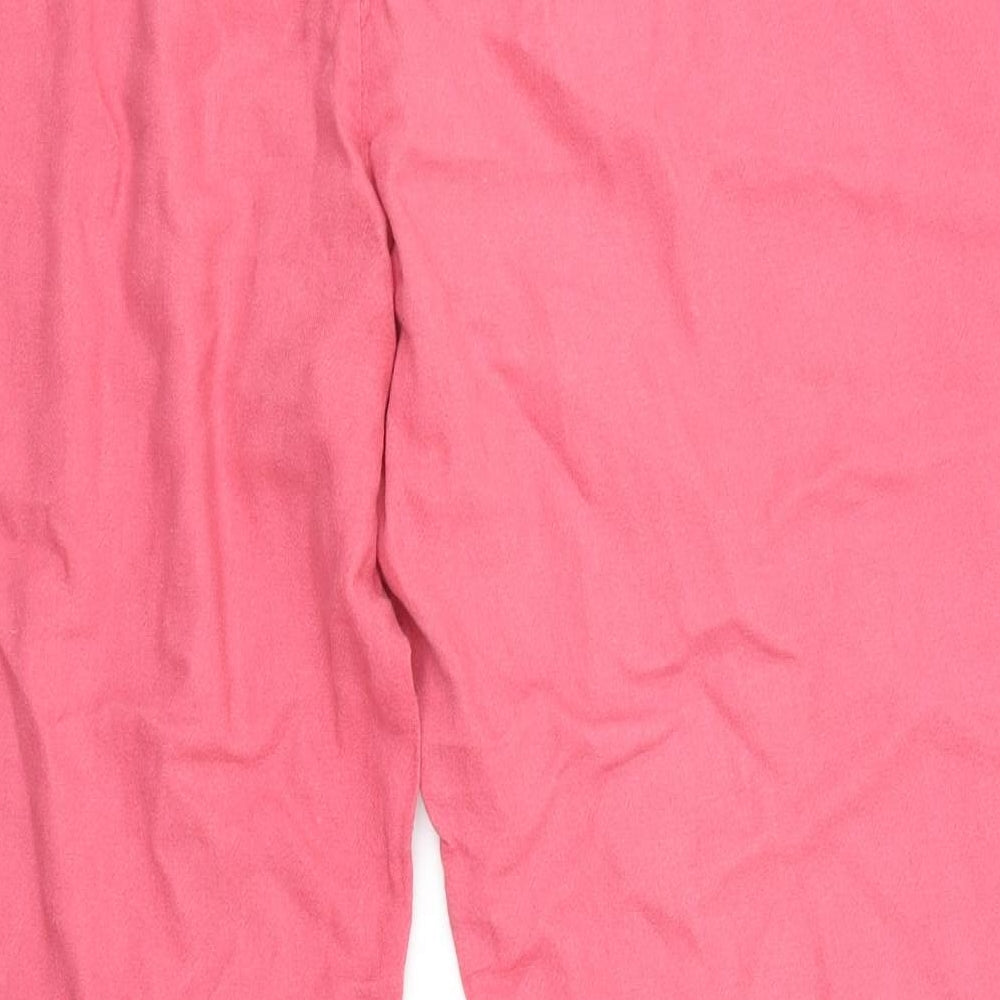Marks and Spencer Womens Pink   Cropped Trousers Size 18 L21 in