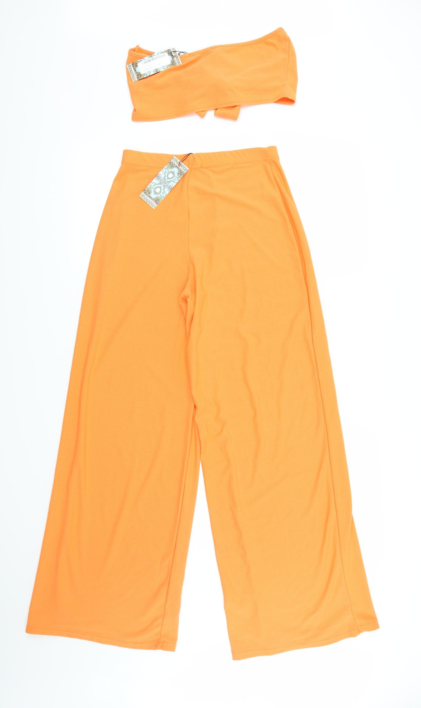Boohoo Womens Orange   Trousers  Size 10 L30 in - co-ord set