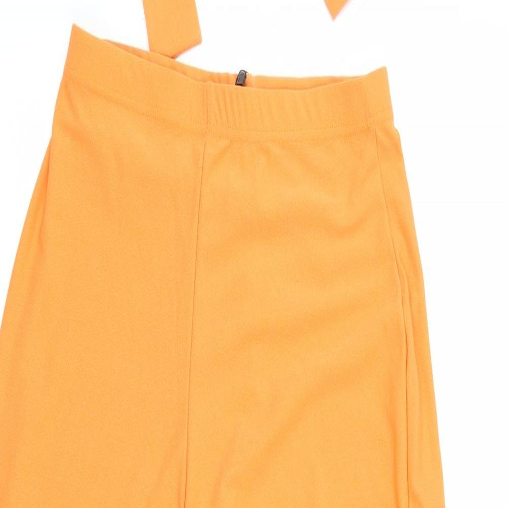 Boohoo Womens Orange   Trousers  Size 10 L30 in - co-ord set
