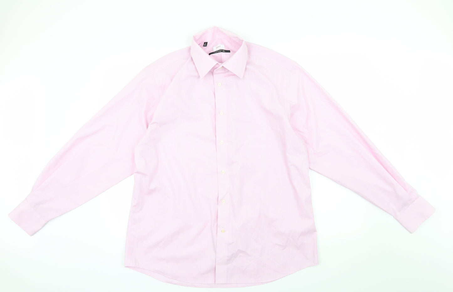NEXT Mens Pink Check   Dress Shirt Size 17