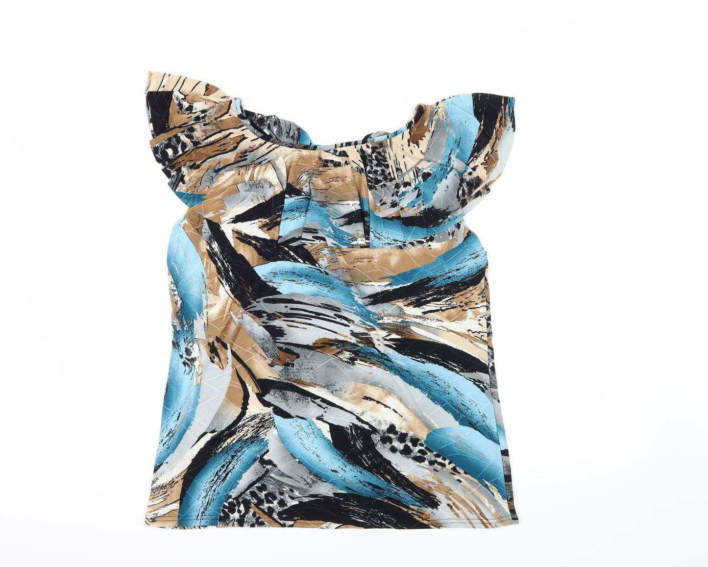Kate Lilly Womens Multicoloured Geometric  Basic T-Shirt Size 18