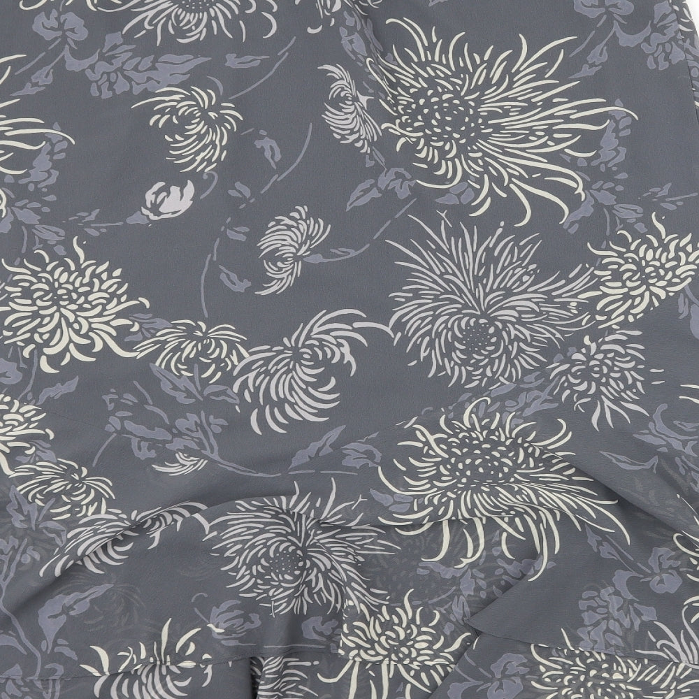 jaques vert Womens Grey Floral  A-Line Skirt Size 20