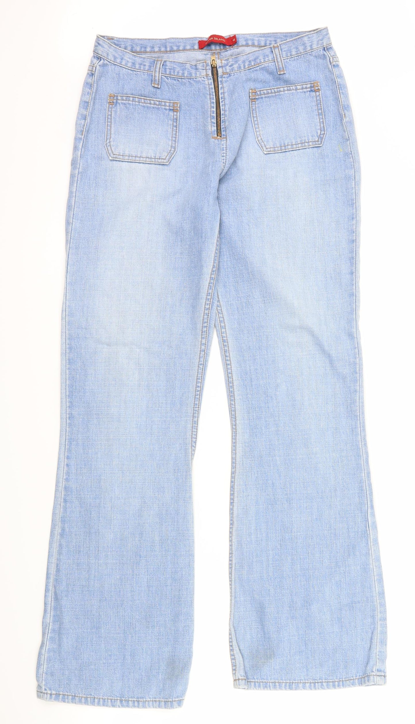 River Island Womens Blue  Denim Bootcut Jeans Size 12 L32 in