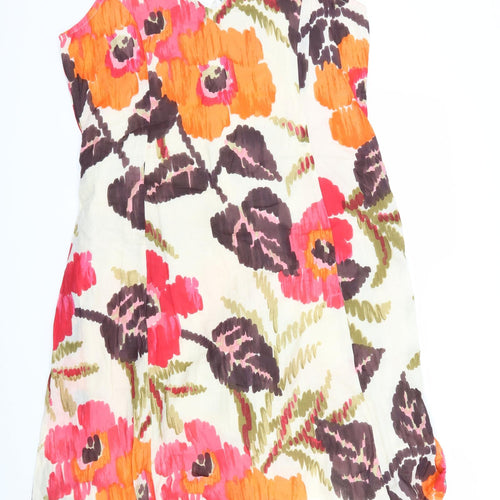 Just Elegance Womens White Floral  Tank Dress  Size 16