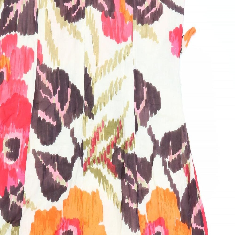 Just Elegance Womens White Floral  Tank Dress  Size 16
