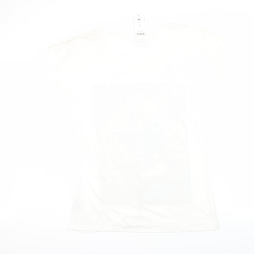 George Womens White   Basic T-Shirt Size 16  - tiger