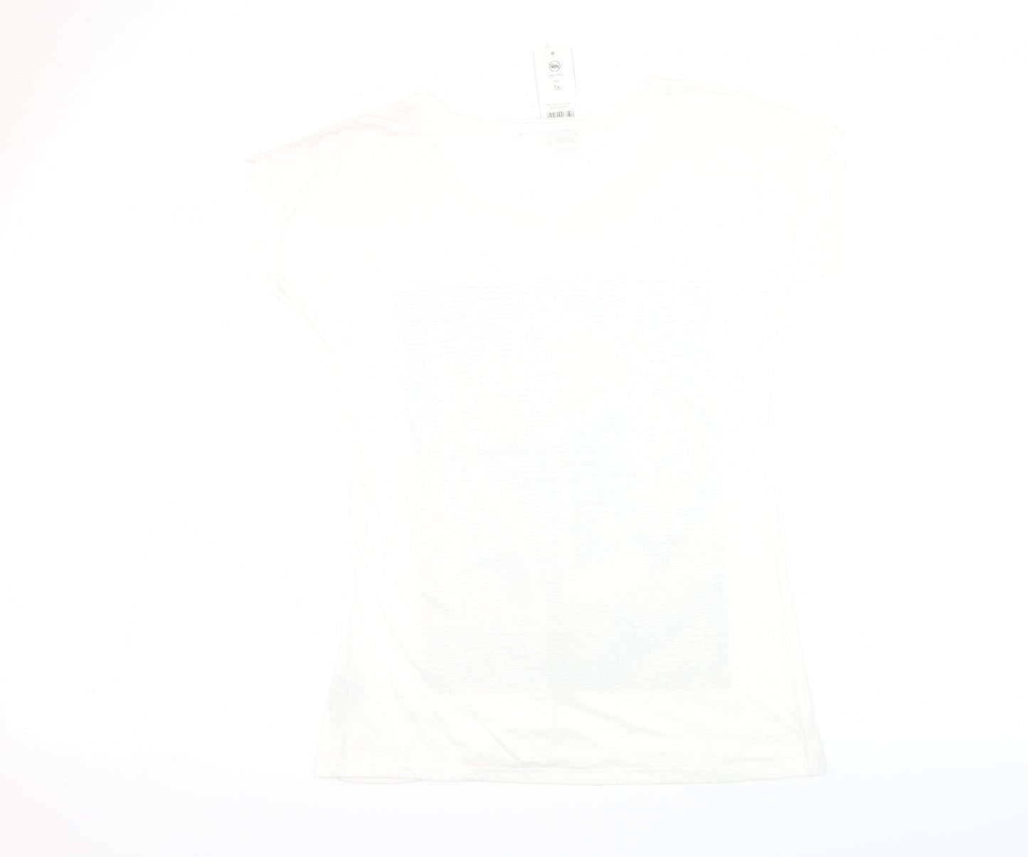 George Womens White   Basic T-Shirt Size 16  - tiger