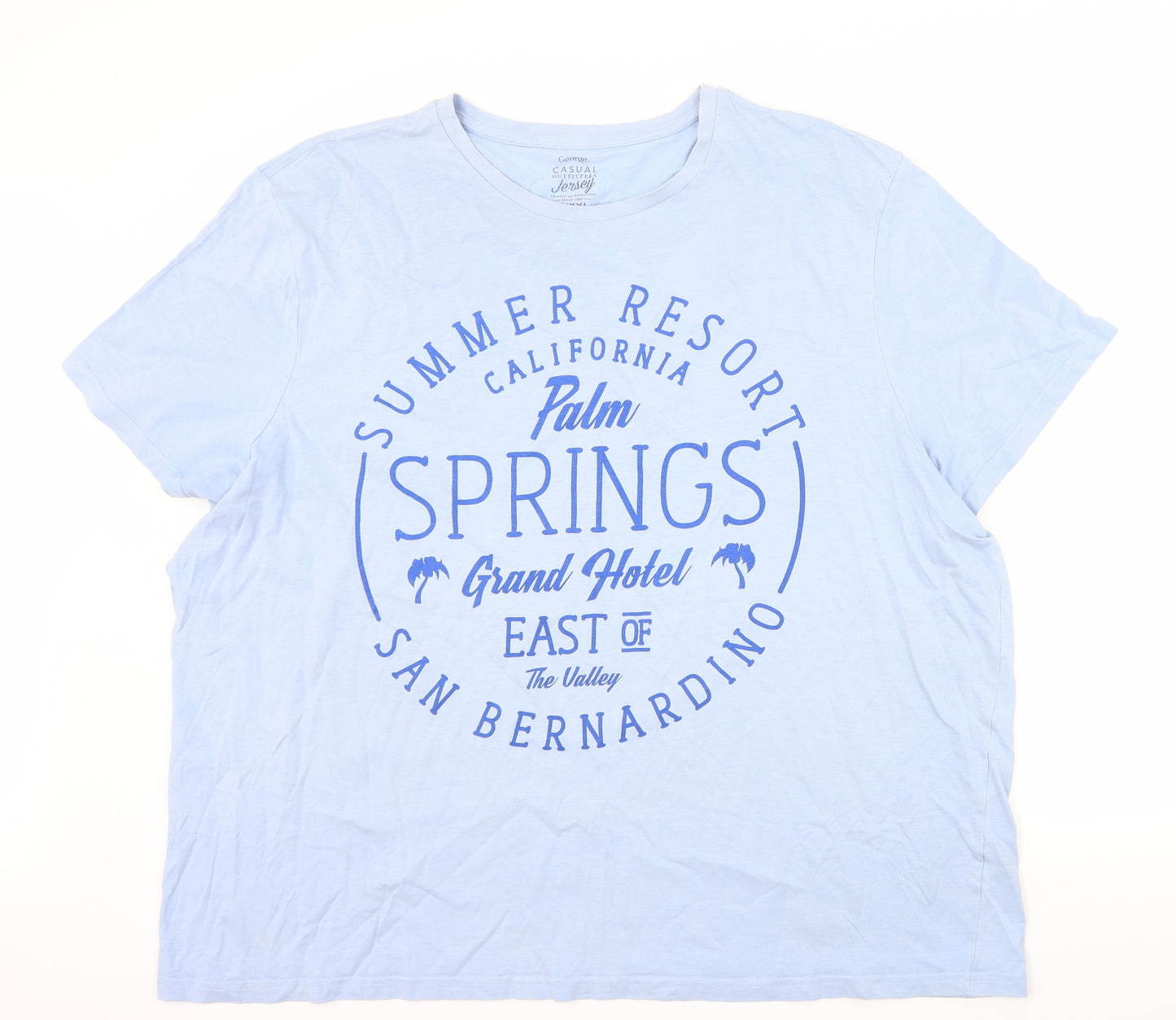 George Mens Blue    T-Shirt Size 4XL  - graphic