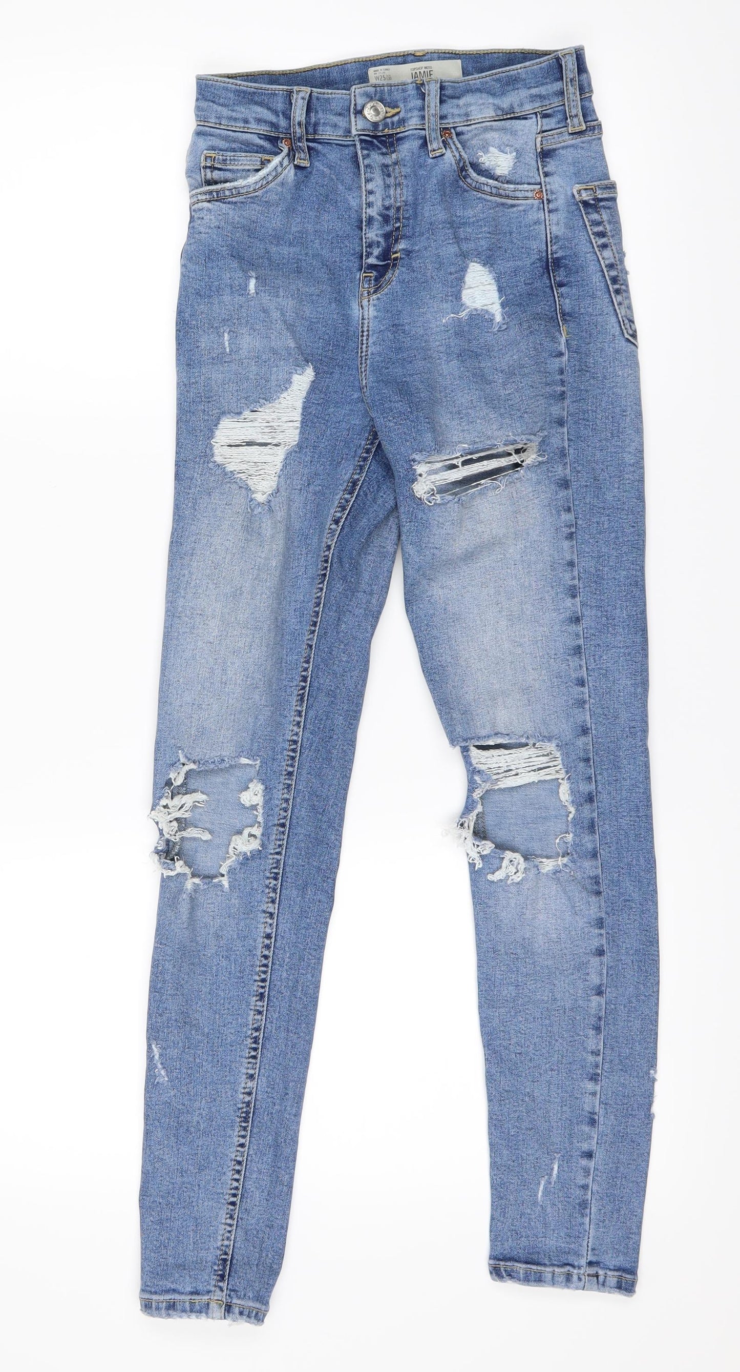 Topshop Womens Blue   Skinny Jeans Size 6 L24 in