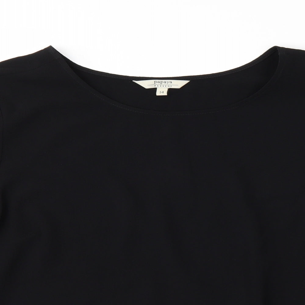 Papaya Womens Black   Basic Blouse Size 14