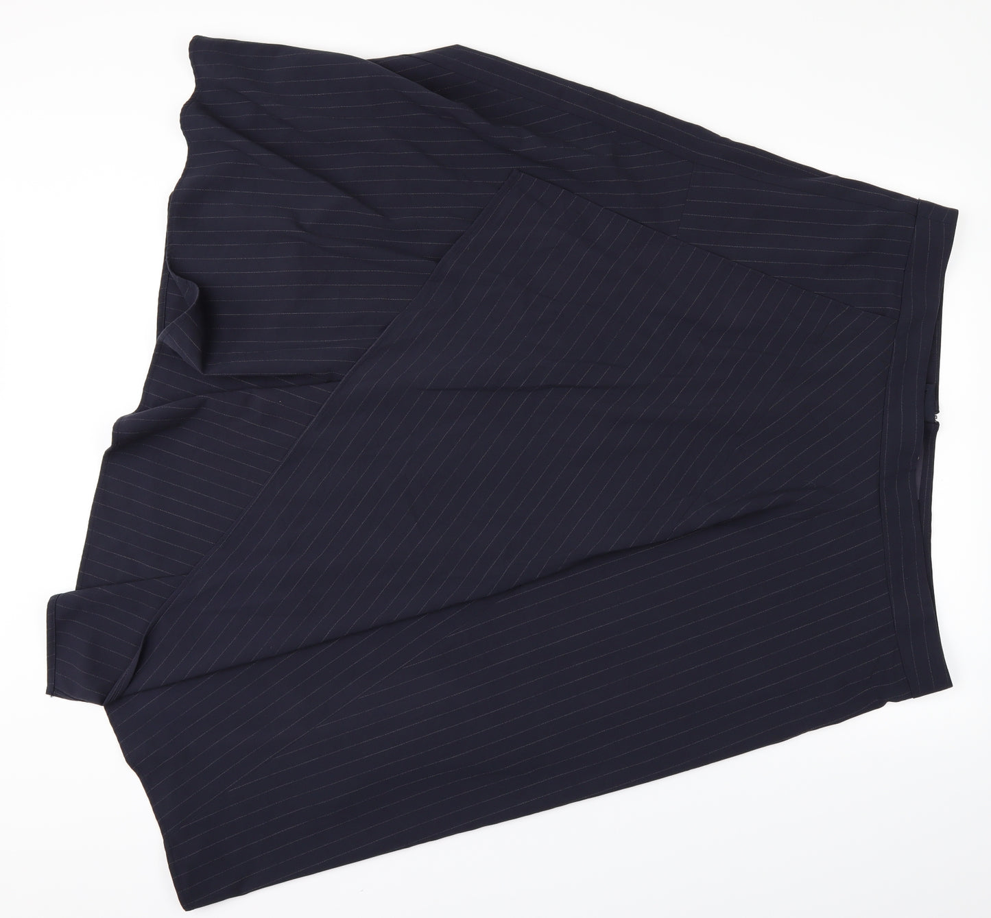 Marks and Spencer Womens Blue Striped  A-Line Skirt Size 20