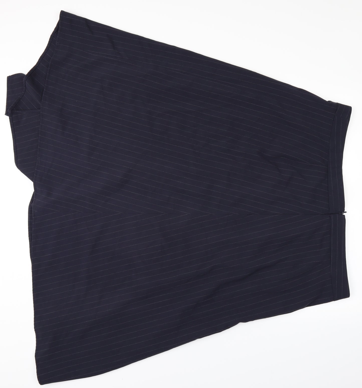 Marks and Spencer Womens Blue Striped  A-Line Skirt Size 20