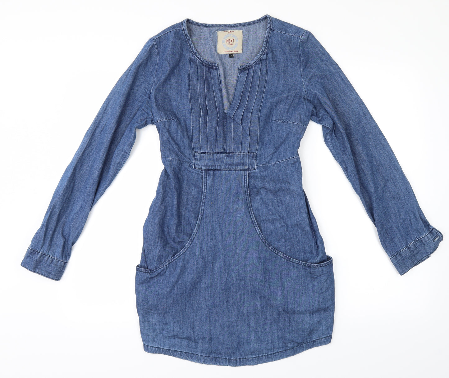 NEXT Womens Blue  Denim Skater Dress  Size 6