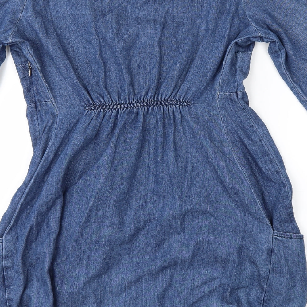 NEXT Womens Blue  Denim Skater Dress  Size 6