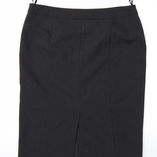 F&F Womens Grey Striped  Straight & Pencil Skirt Size 14