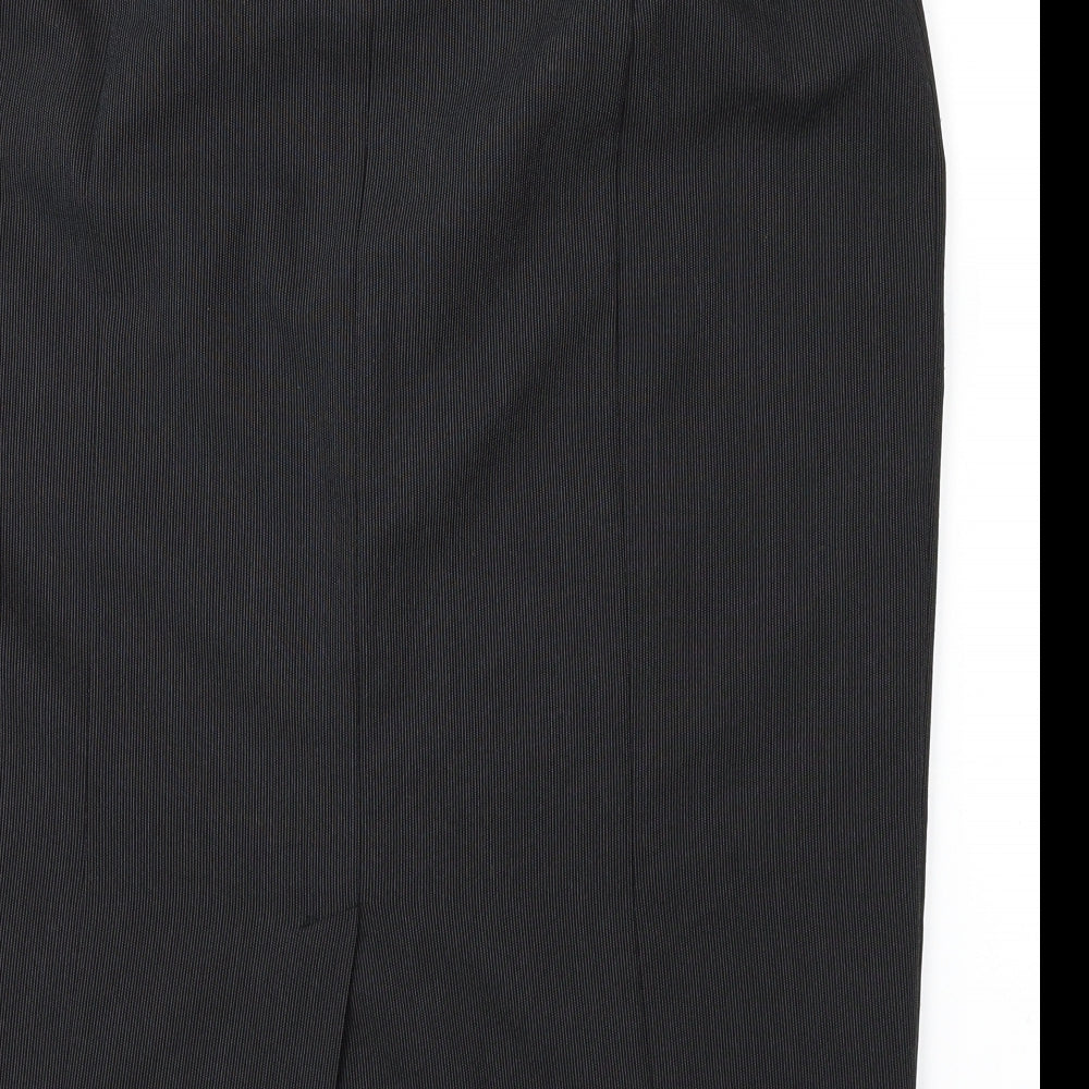 F&F Womens Grey Striped  Straight & Pencil Skirt Size 14
