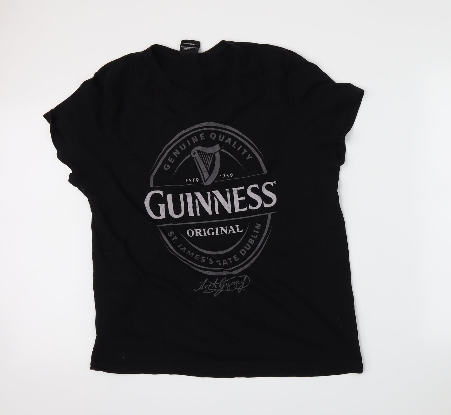 Guinness Mens Black    T-Shirt Size 2XL