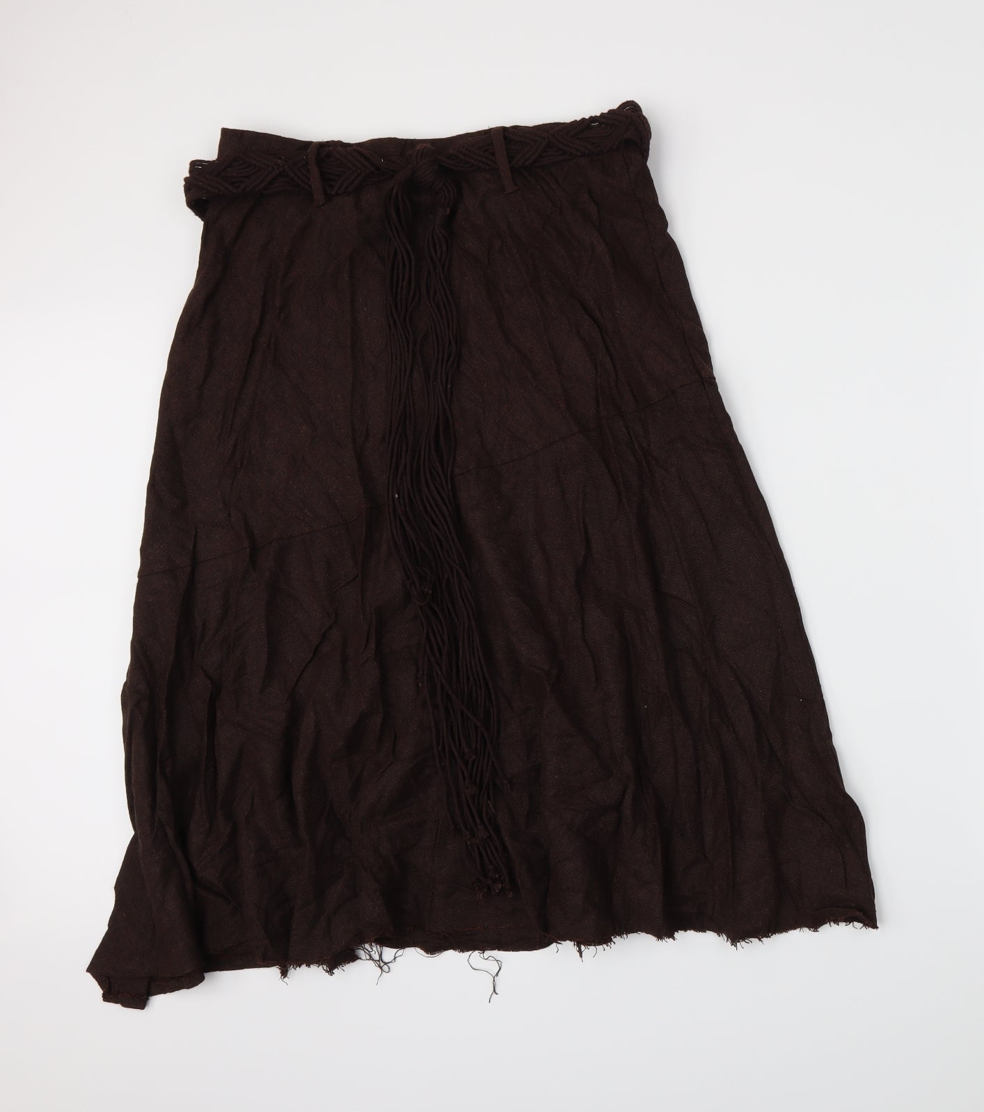 Preworn Womens Brown   A-Line Skirt Size 16