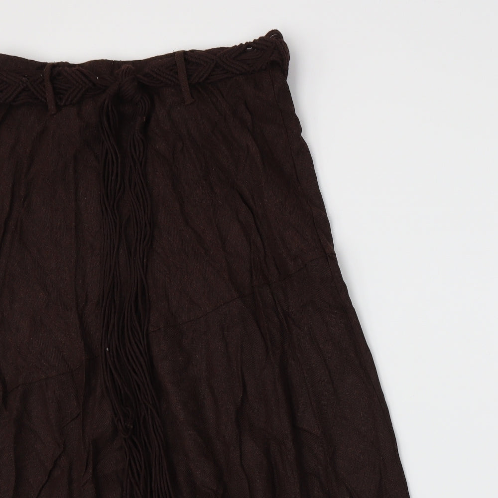 Preworn Womens Brown   A-Line Skirt Size 16