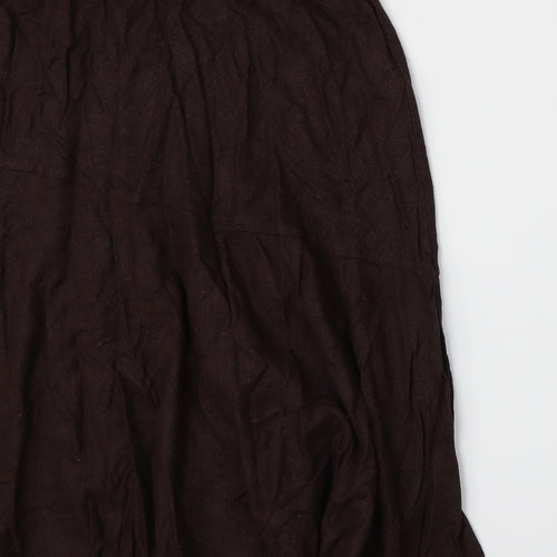 Preworn Womens Brown   A-Line Skirt Size 16