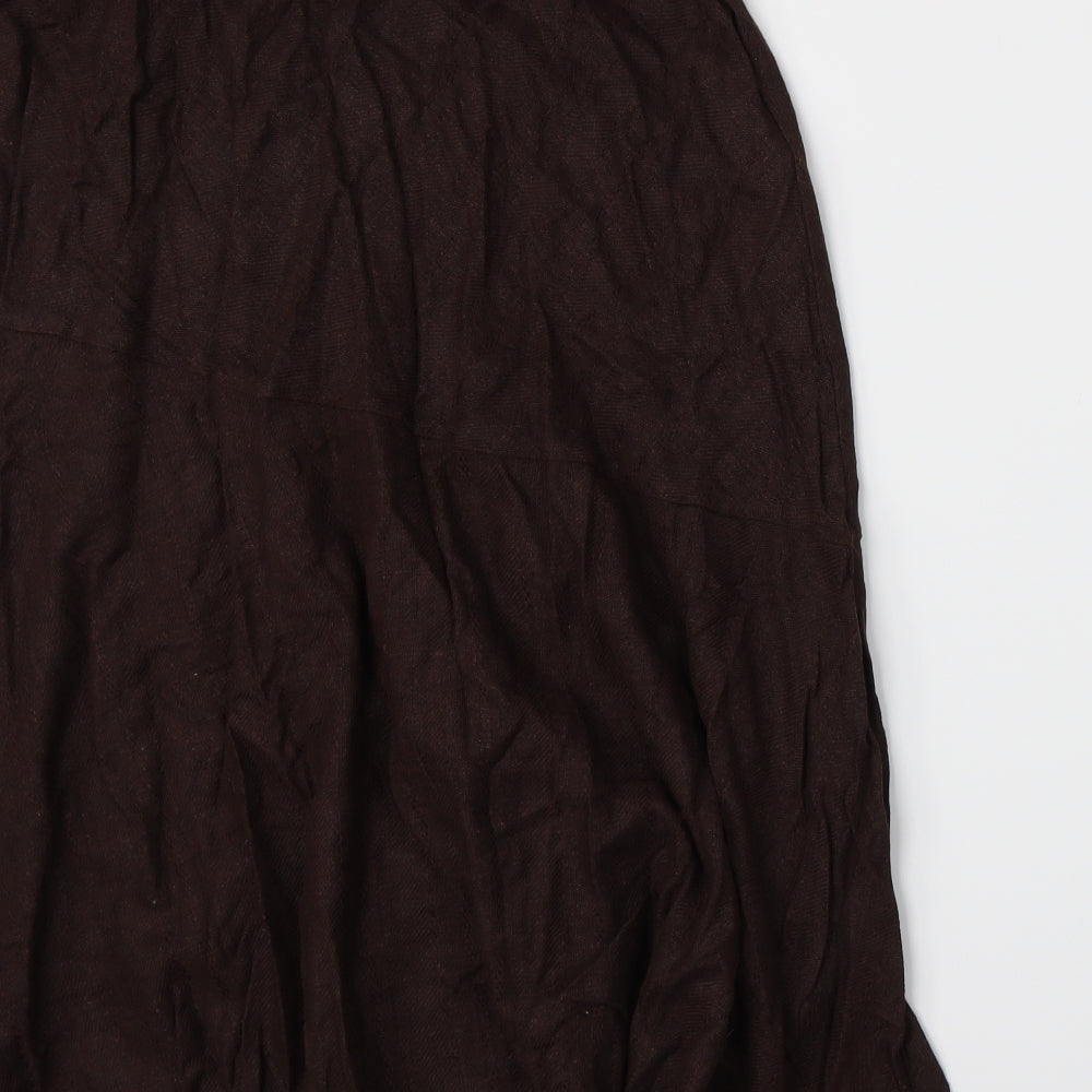 Preworn Womens Brown   A-Line Skirt Size 16
