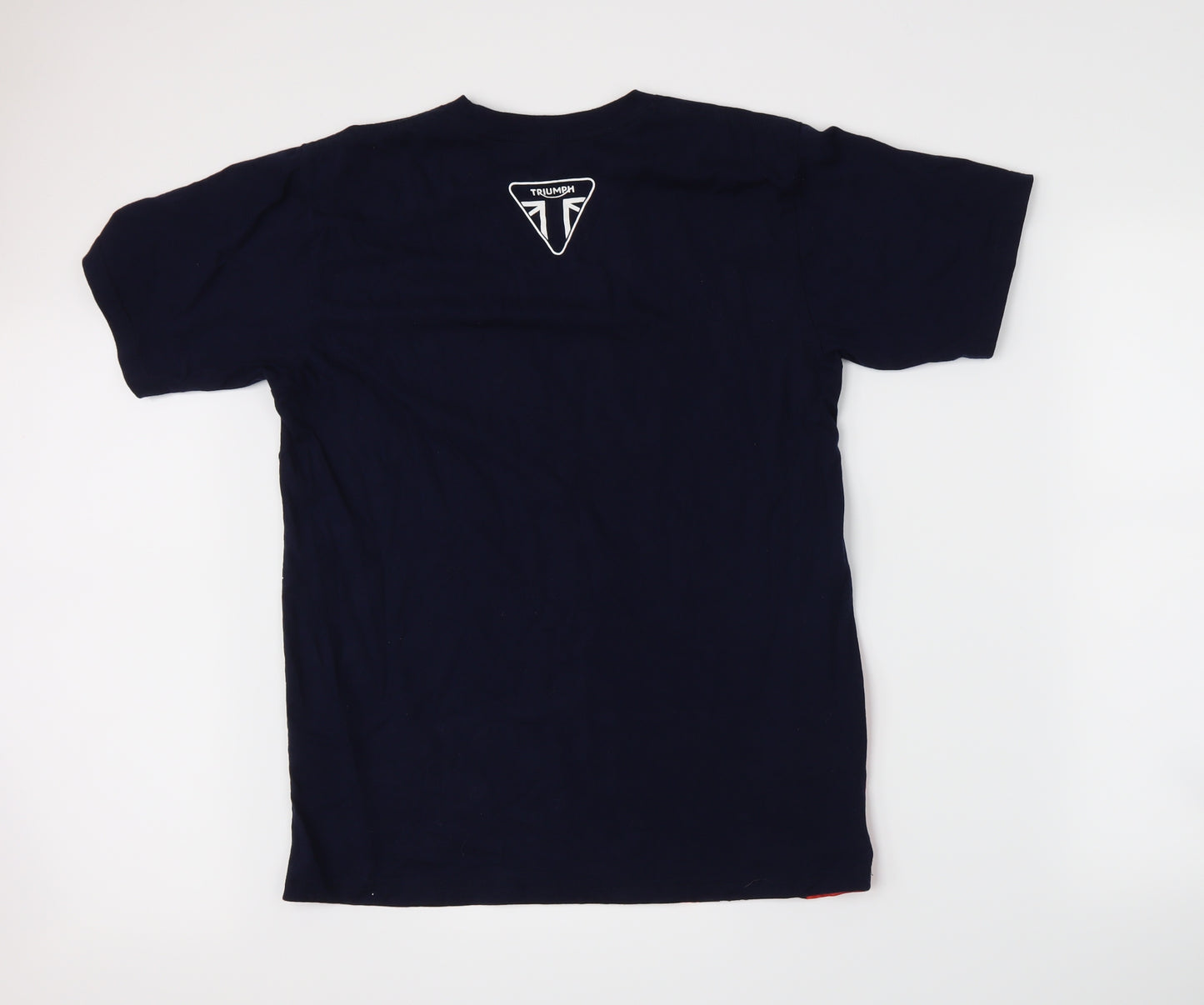 Triumph Motorcycles Mens Blue    T-Shirt Size XL