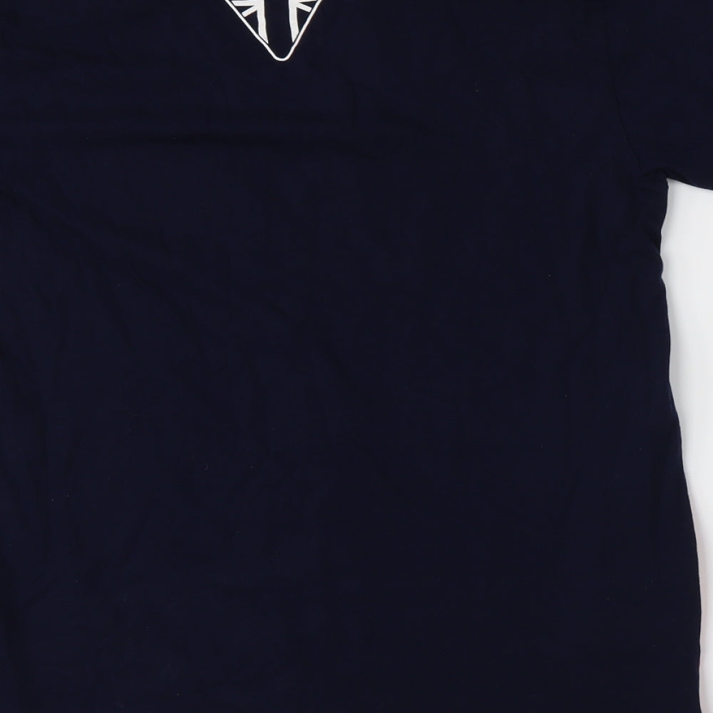 Triumph Motorcycles Mens Blue    T-Shirt Size XL