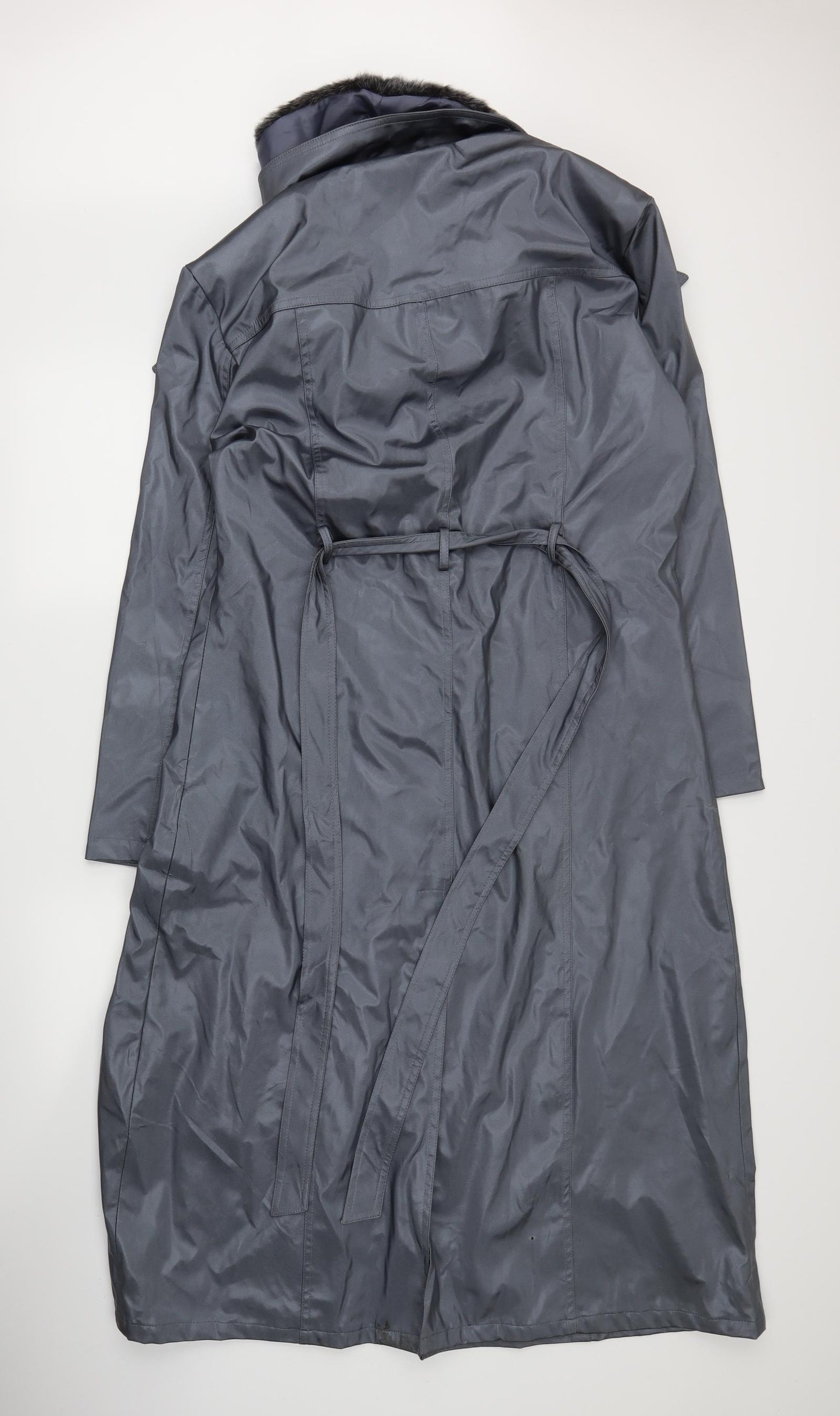 Miss Towery Womens Grey   Overcoat Coat Size 16