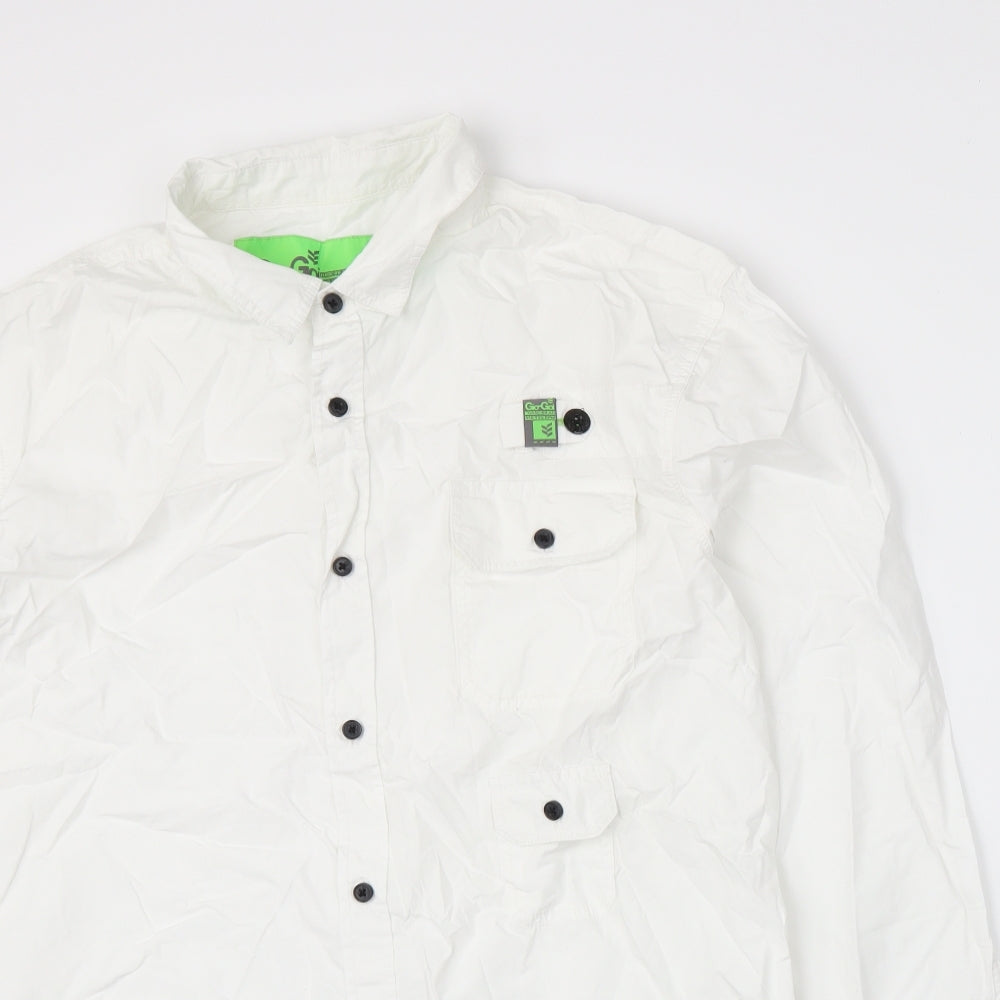 Gio-Goi Mens White    Button-Up Size XL