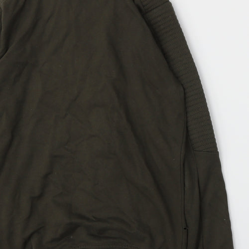 Zara Mens Green  Jersey Gilet Jacket Size M