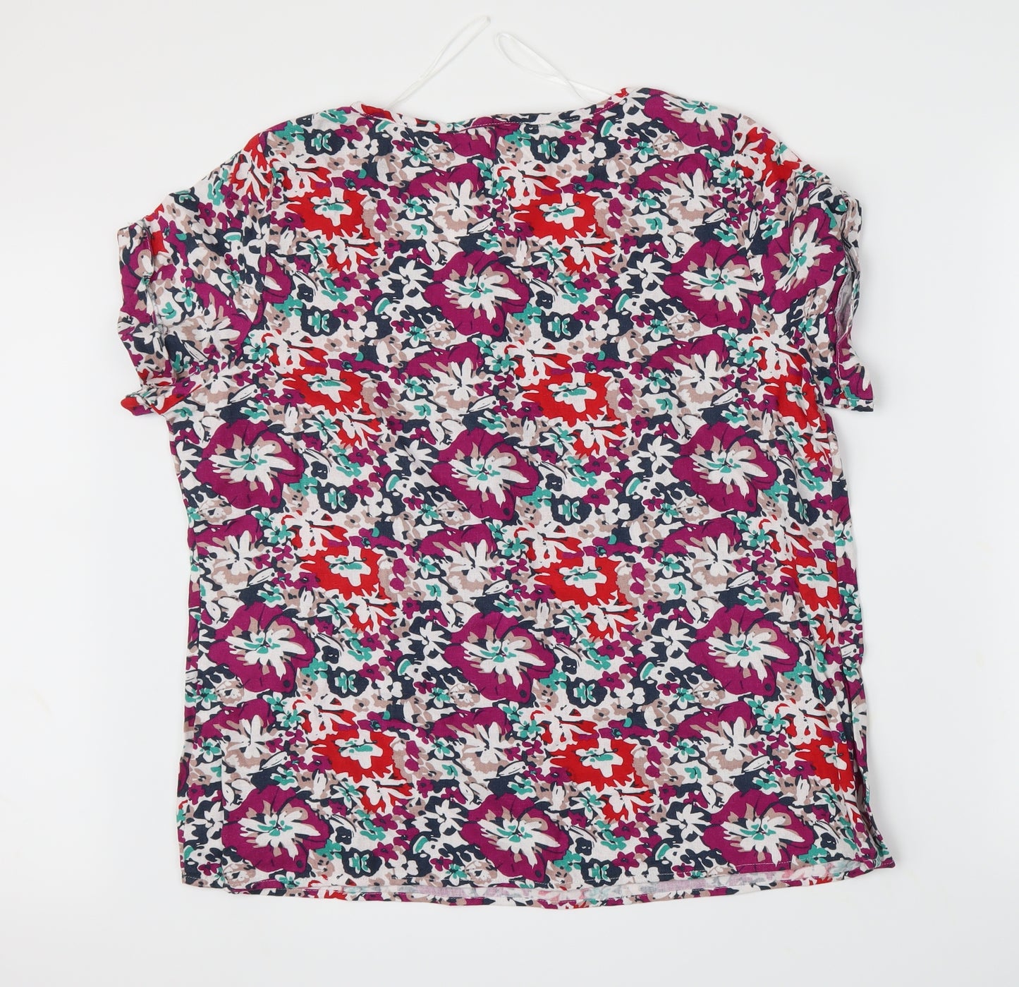 Anna Rose Womens Multicoloured Floral  Basic T-Shirt Size 18