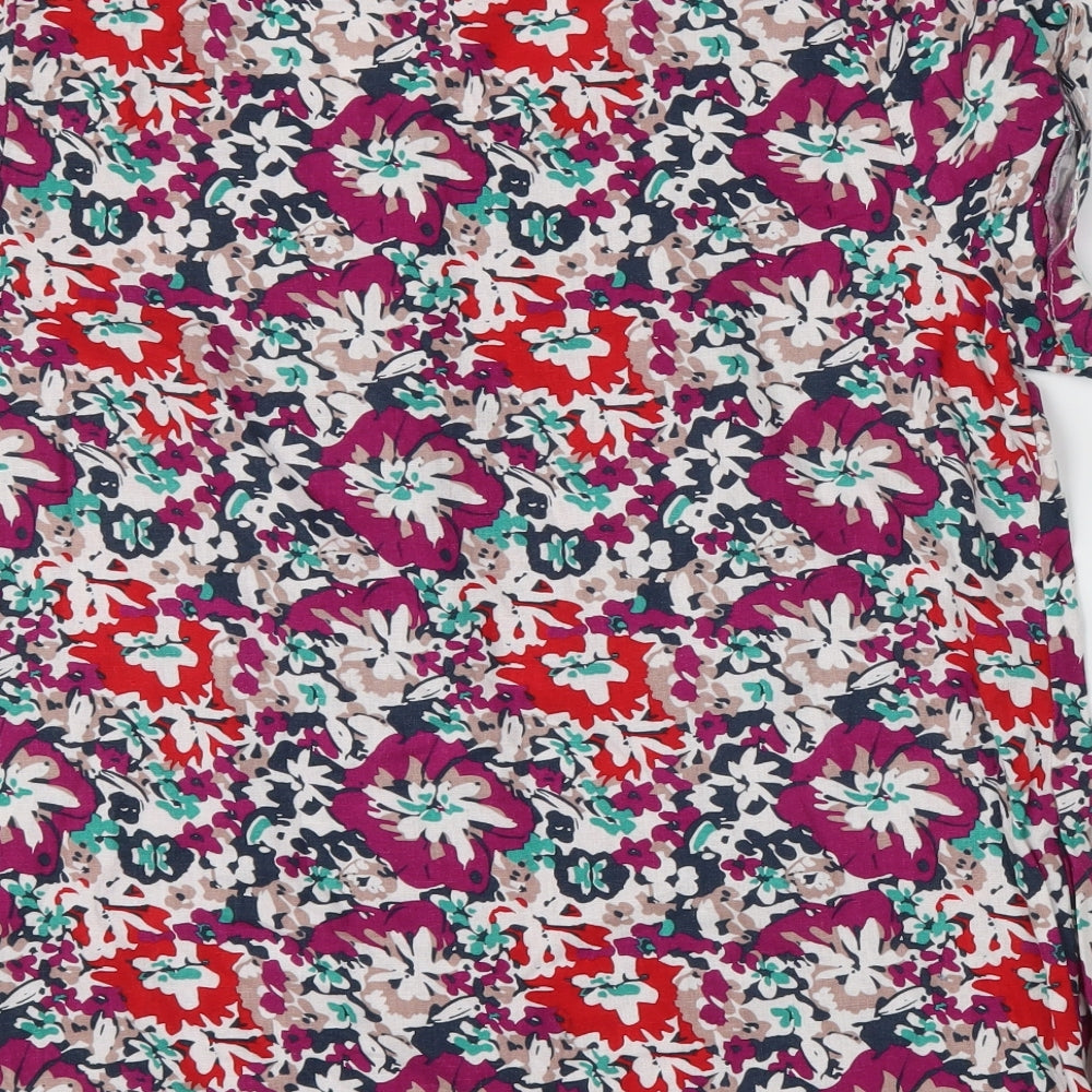 Anna Rose Womens Multicoloured Floral  Basic T-Shirt Size 18