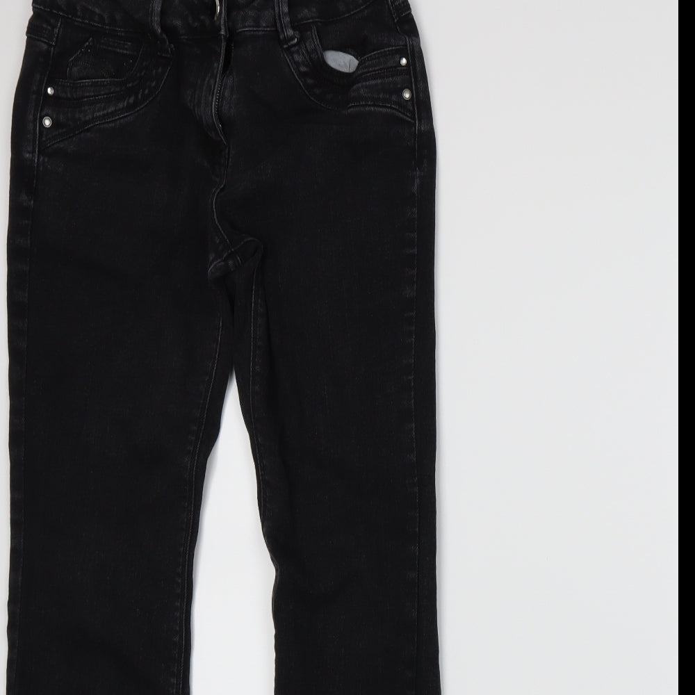 F&F Womens Grey  Denim Straight Jeans Size 10 L28 in
