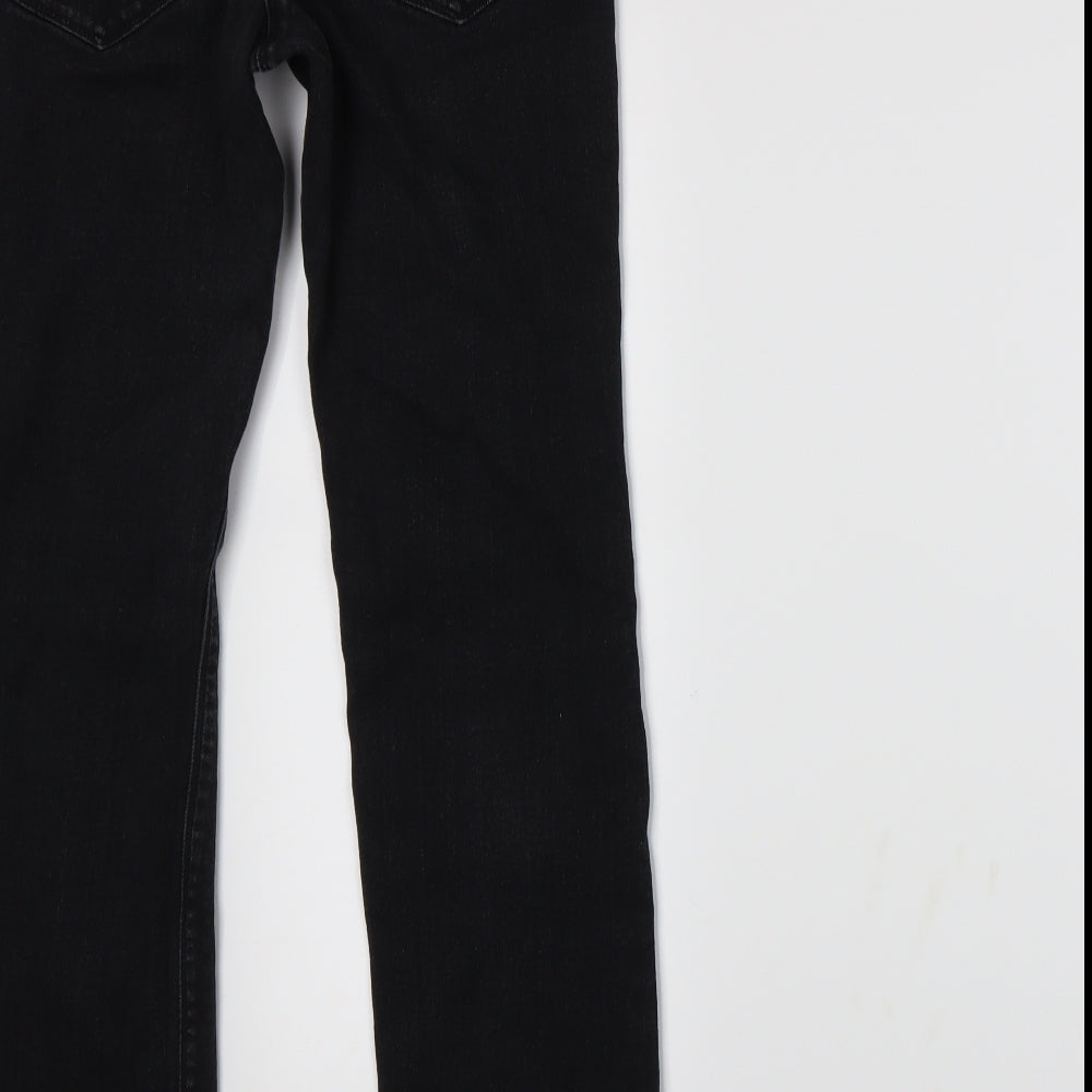 F&F Womens Grey  Denim Straight Jeans Size 10 L28 in