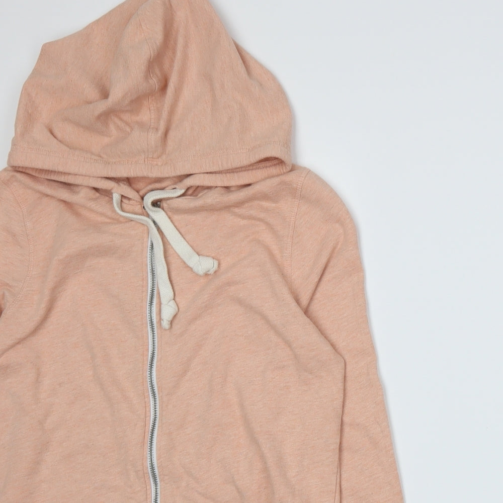F&F Mens Pink  Jersey Full Zip Hoodie Size S