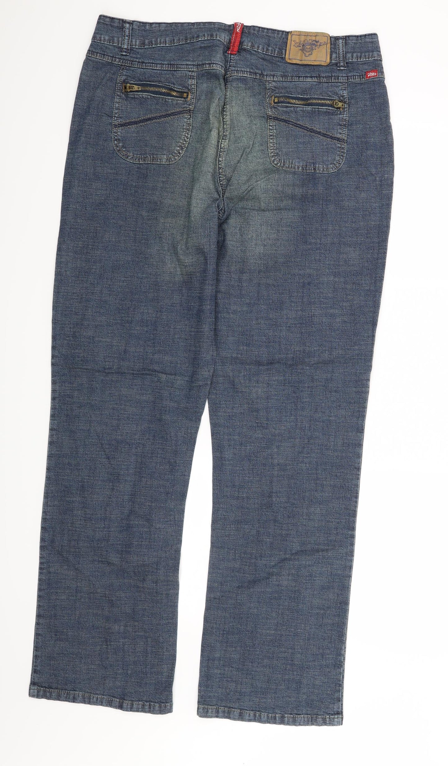 R&B Womens Blue  Denim Straight Jeans Size 20 L30 in