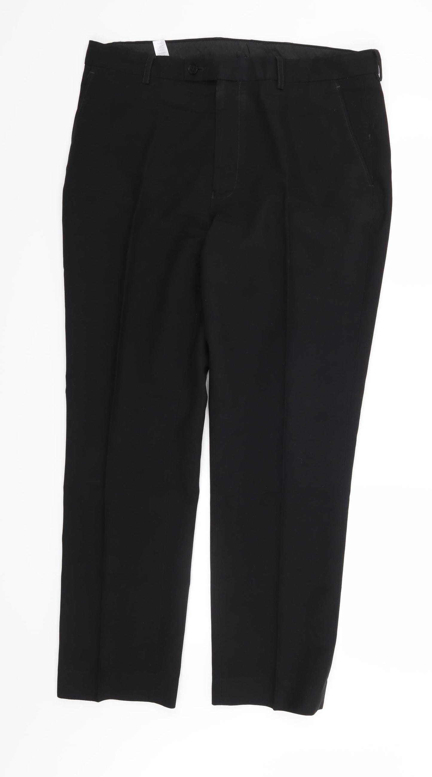George Mens Black  Rayon Trousers   L29 in