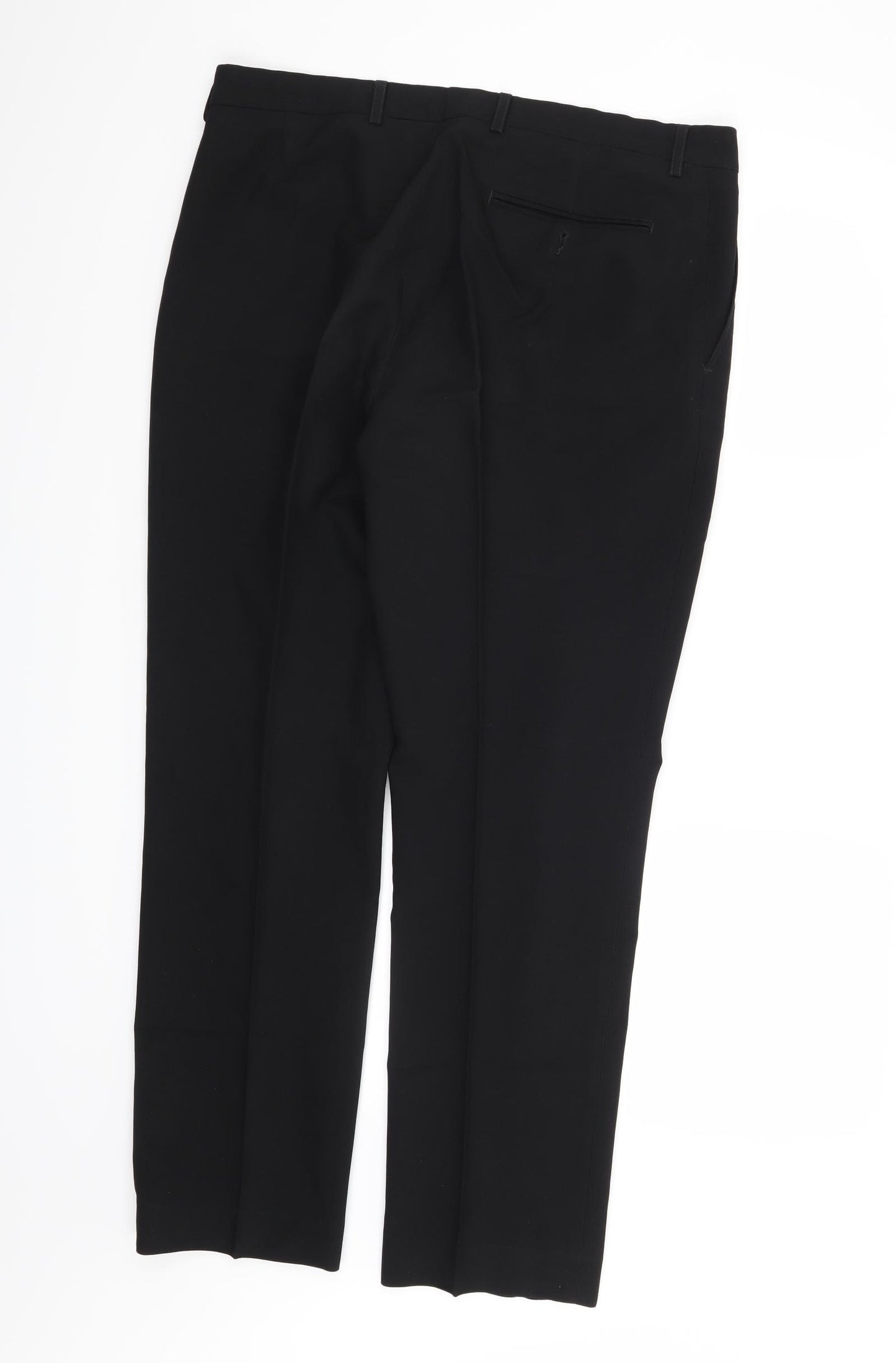 George Mens Black  Rayon Trousers   L29 in