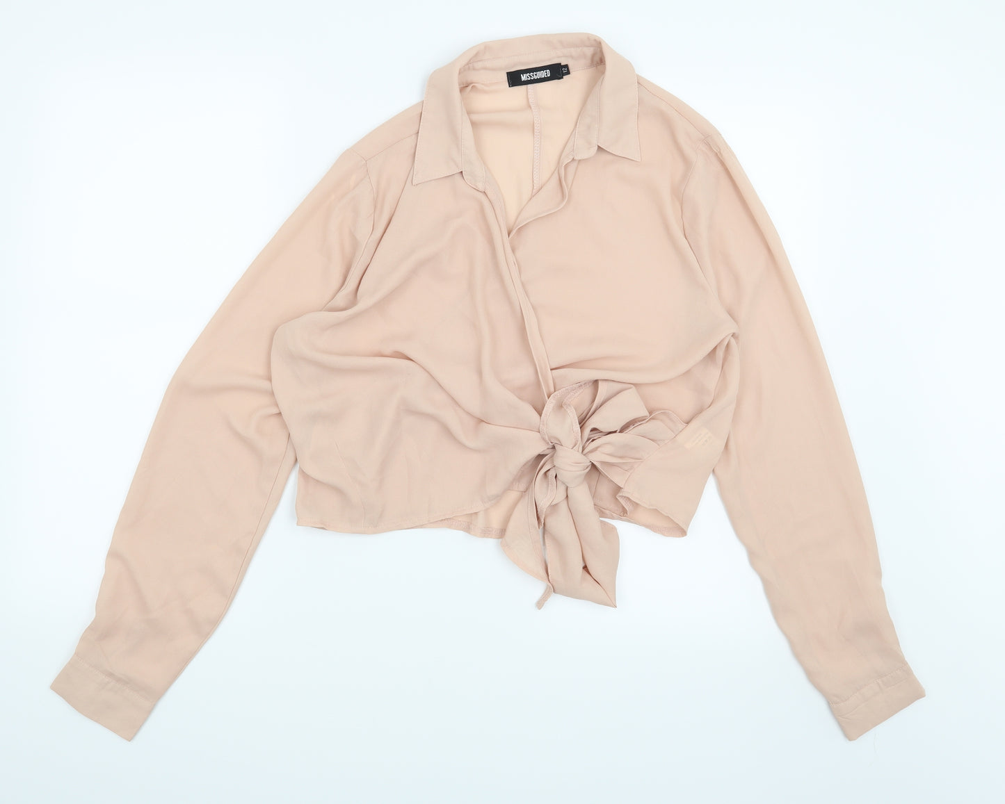 Missguided Womens Pink   Wrap Blouse Size 12