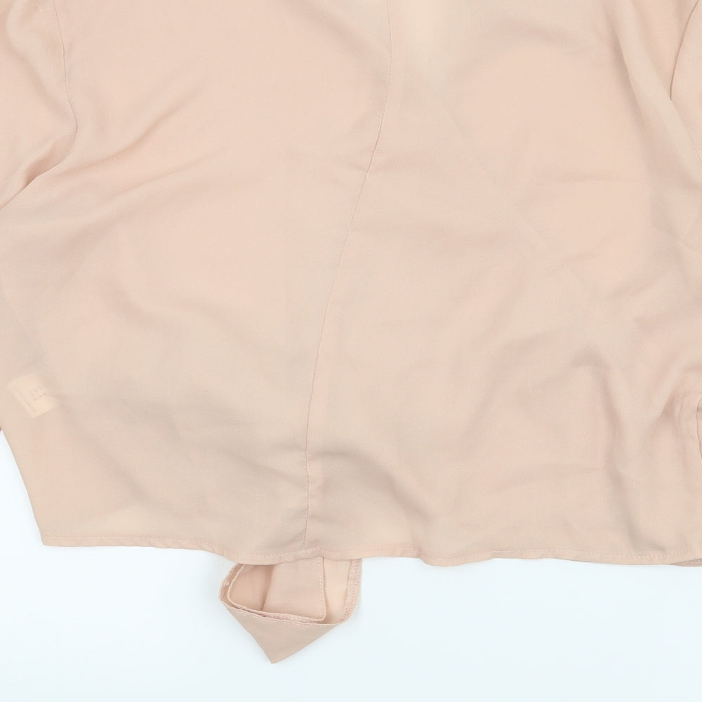 Missguided Womens Pink   Wrap Blouse Size 12